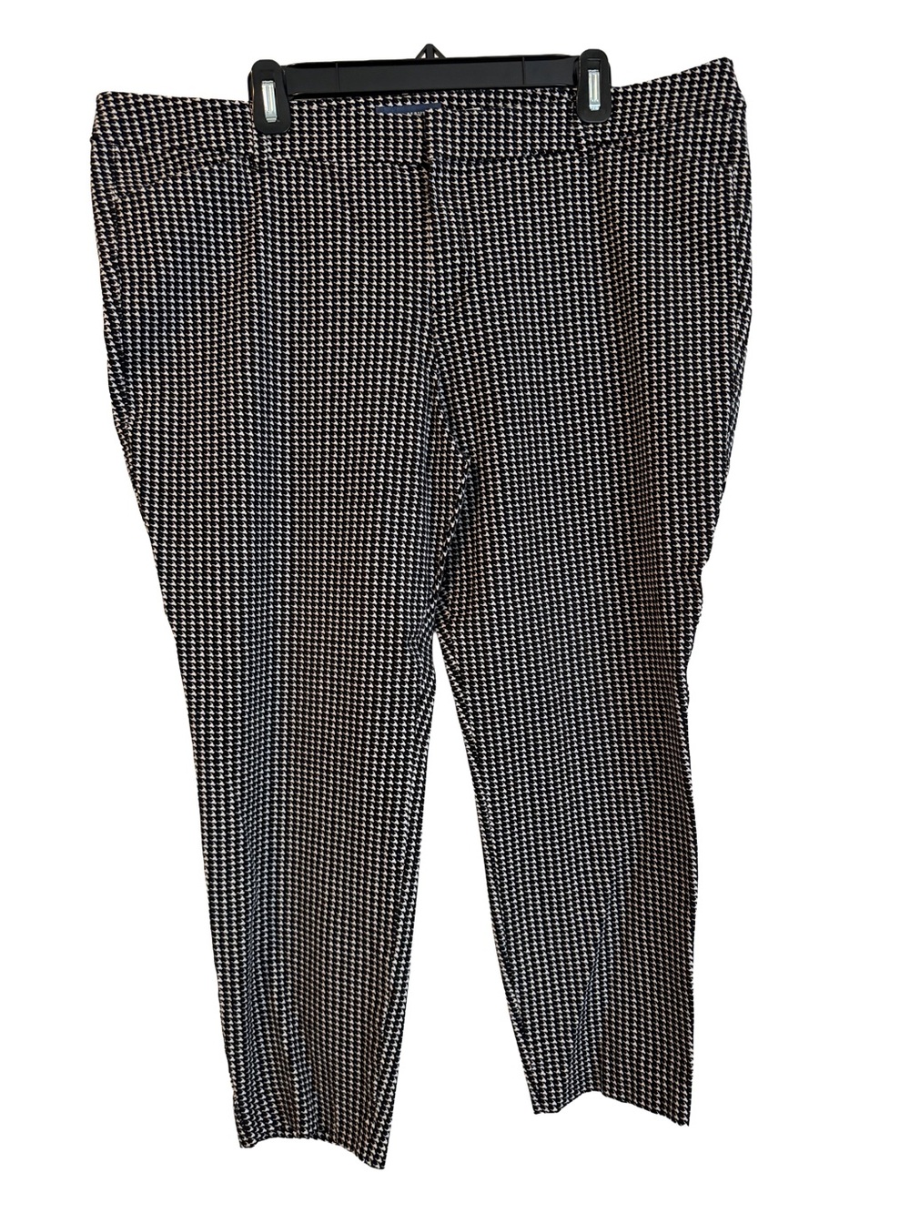Old Navy Black and White Houndstooth Cropped Mid Rise Pixie Pants Plus Size 20